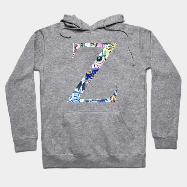 Barcelona Gaudi Mosaic Zeta Greek Sorority Letter Hoodie by aterkaderk